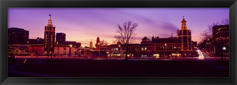 Framed Buildings in a city, Country Club Plaza, Kansas City, Jackson County, Missouri, USA Print