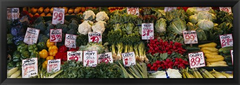 Framed Close-up of Pike Place Market, Seattle, Washington State, USA Print