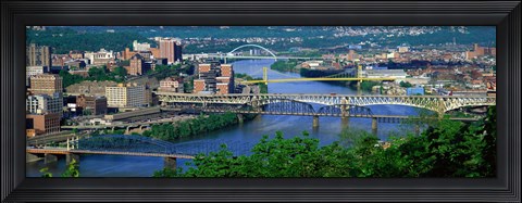 Framed Monongahela River Pittsburgh PA USA Print