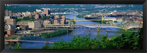 Framed Monongahela River Pittsburgh PA USA Print