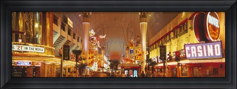 Framed USA, Nevada, Las Vegas, night Print