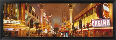 Framed USA, Nevada, Las Vegas, night Print