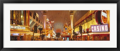 Framed USA, Nevada, Las Vegas, night Print