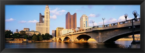 Framed Scioto River, Columbus, Ohio, USA Print