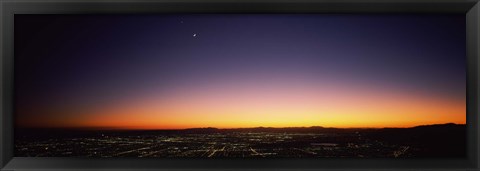 Framed Aerial view of a city, San Fernando Valley, Los Angeles, California, USA Print