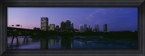 Framed Richmond, Virginia at Night Print