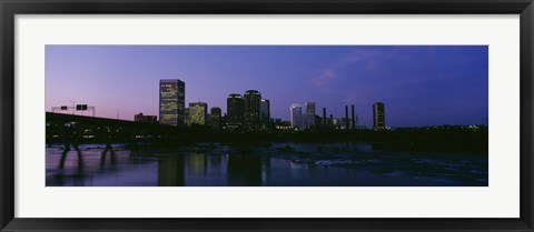 Framed Richmond, Virginia at Night Print