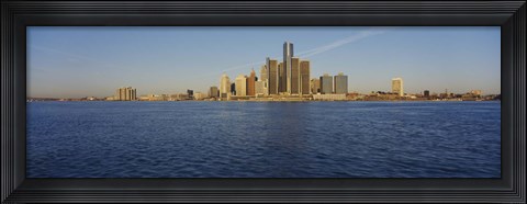 Framed Skyscrapers on the waterfront, Detroit, Michigan, USA Print