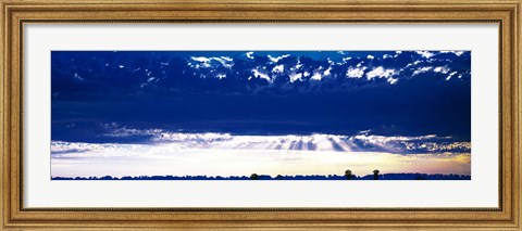 Framed Evening Clouds Sacramento CA USA Print