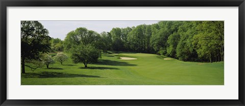 Framed Trees On A Golf Course, Baltimore Country Club, Baltimore, Maryland, USA Print