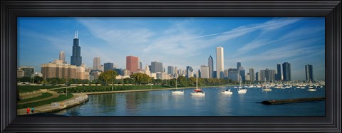 Framed Skyscrapers in a city, Chicago, Illinois Print