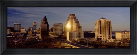 Framed Skyscrapers in a city, Austin, Texas, USA Print