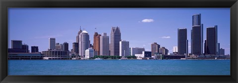 Framed Detroit, Michigan Skyline Print