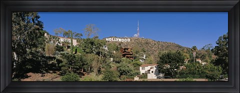 Framed USA, California, Los Angeles, Hollywood Sign at Hollywood Hills Print