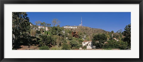 Framed USA, California, Los Angeles, Hollywood Sign at Hollywood Hills Print