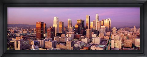 Framed Sunset Skyline Los Angeles CA USA Print