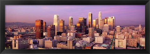 Framed Sunset Skyline Los Angeles CA USA Print