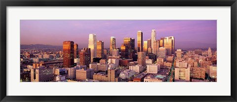 Framed Sunset Skyline Los Angeles CA USA Print