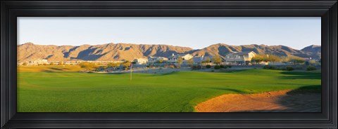 Framed Golf flag in a golf course, Phoenix, Arizona, USA Print