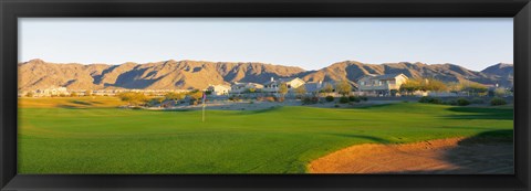 Framed Golf flag in a golf course, Phoenix, Arizona, USA Print