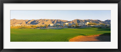 Framed Golf flag in a golf course, Phoenix, Arizona, USA Print