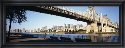 Framed Queensboro Bridge Over East River, Manhattan Print