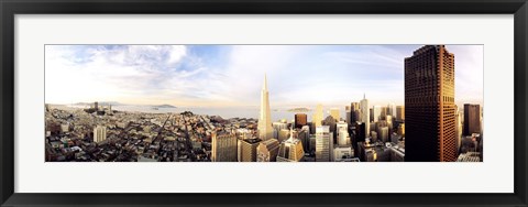 Framed High angle view of a city, Transamerica Building, San Francisco, California, USA Print