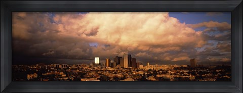 Framed Los Angeles Under Clouds Print