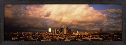 Framed Los Angeles Under Clouds Print