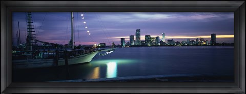 Framed Sailboat in the sea, Miami, Miami-Dade County, Florida, USA Print