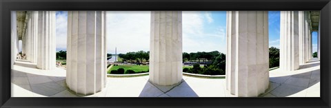 Framed Lincoln Memorial Columns, Washington DC Print