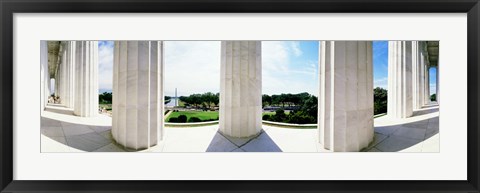 Framed Lincoln Memorial Columns, Washington DC Print
