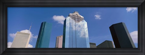 Framed Downtown Office Buildings, Houston, Texas, USA Print