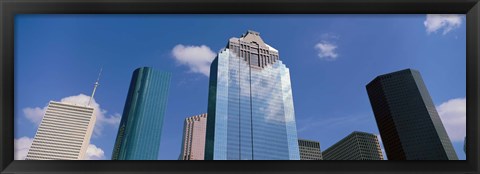 Framed Downtown Office Buildings, Houston, Texas, USA Print