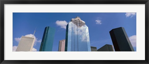 Framed Downtown Office Buildings, Houston, Texas, USA Print