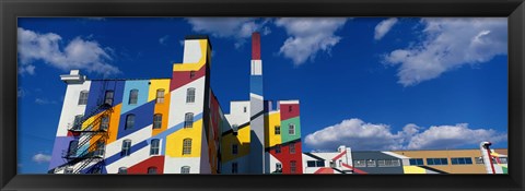 Framed Building With Geometric Decorations, Minneapolis, Minnesota, USA Print