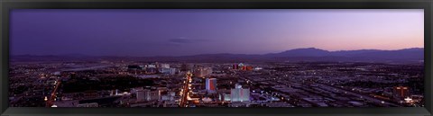 Framed USA, Nevada, Las Vegas, sunset Print