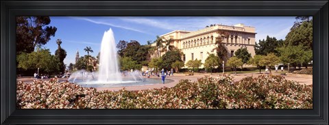 Framed Fountain in San Diego Print