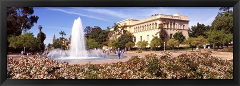 Framed Fountain in San Diego Print