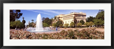 Framed Fountain in San Diego Print