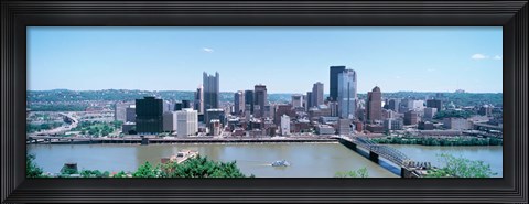 Framed Monongahela River Skyline, Pittsburgh Print