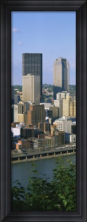 Framed Monongahela River Skyline, Pittsburgh, Pennsylvania Print