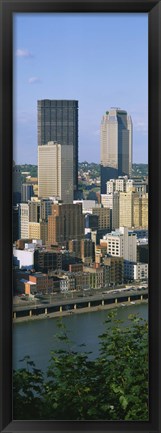 Framed Monongahela River Skyline, Pittsburgh, Pennsylvania Print