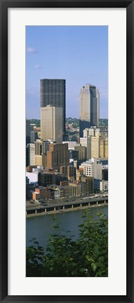 Framed Monongahela River Skyline, Pittsburgh, Pennsylvania Print