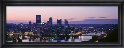 Framed USA, Pennsylvania, Pittsburgh, Monongahela River Print