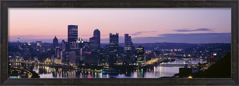 Framed USA, Pennsylvania, Pittsburgh, Monongahela River Print