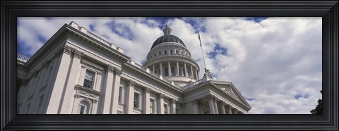 Framed USA, California, Sacramento, Low angle view of State Capitol Building Print