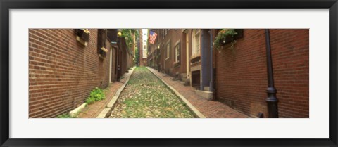 Framed Street View of Beacon Hill, Boston Massachusetts Print