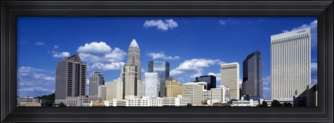 Framed Skyscrapers in a city, Charlotte, Mecklenburg County, North Carolina, USA Print