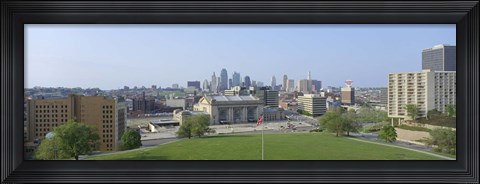 Framed Aerial View of Kansas City, Missouri Print